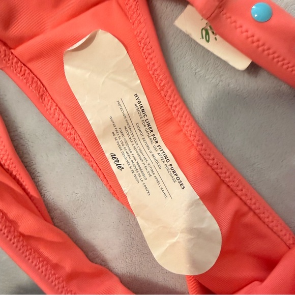 NEW Aerie Pink Blue Coral Cheeky  Bikini Bottom Size Large - Picture 7 of 7